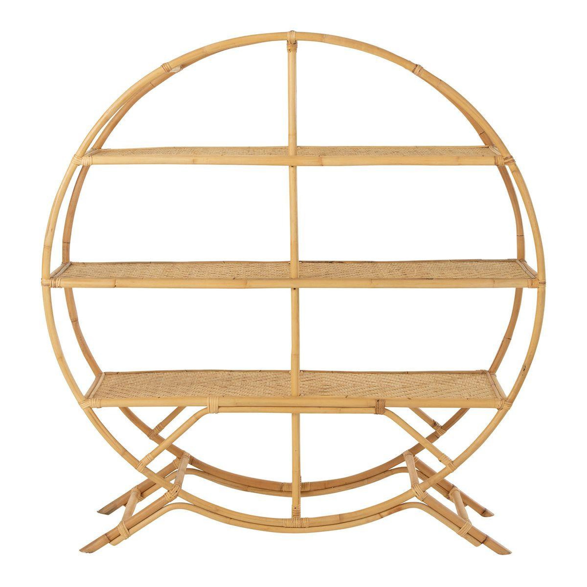 Voir la diapositive 2 : J-LINE Etagère design en rotin  nela  150cm naturel