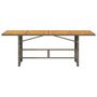 Voir la diapositive 4 : VIDAXL Table de jardin et dessus en bois d'acacia gris resine tressee