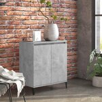VIDAXL Buffet gris beton 60x35x70 cm bois d'ingenierie