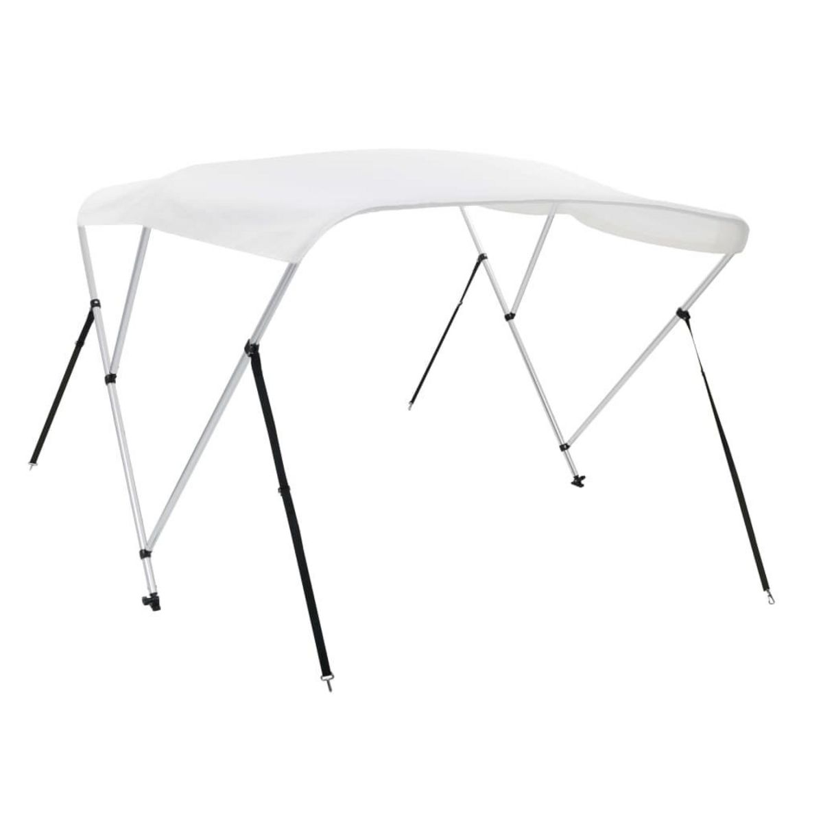 VIDAXL Auvent bimini a 3 arceaux Blanc 183x180x137 cm