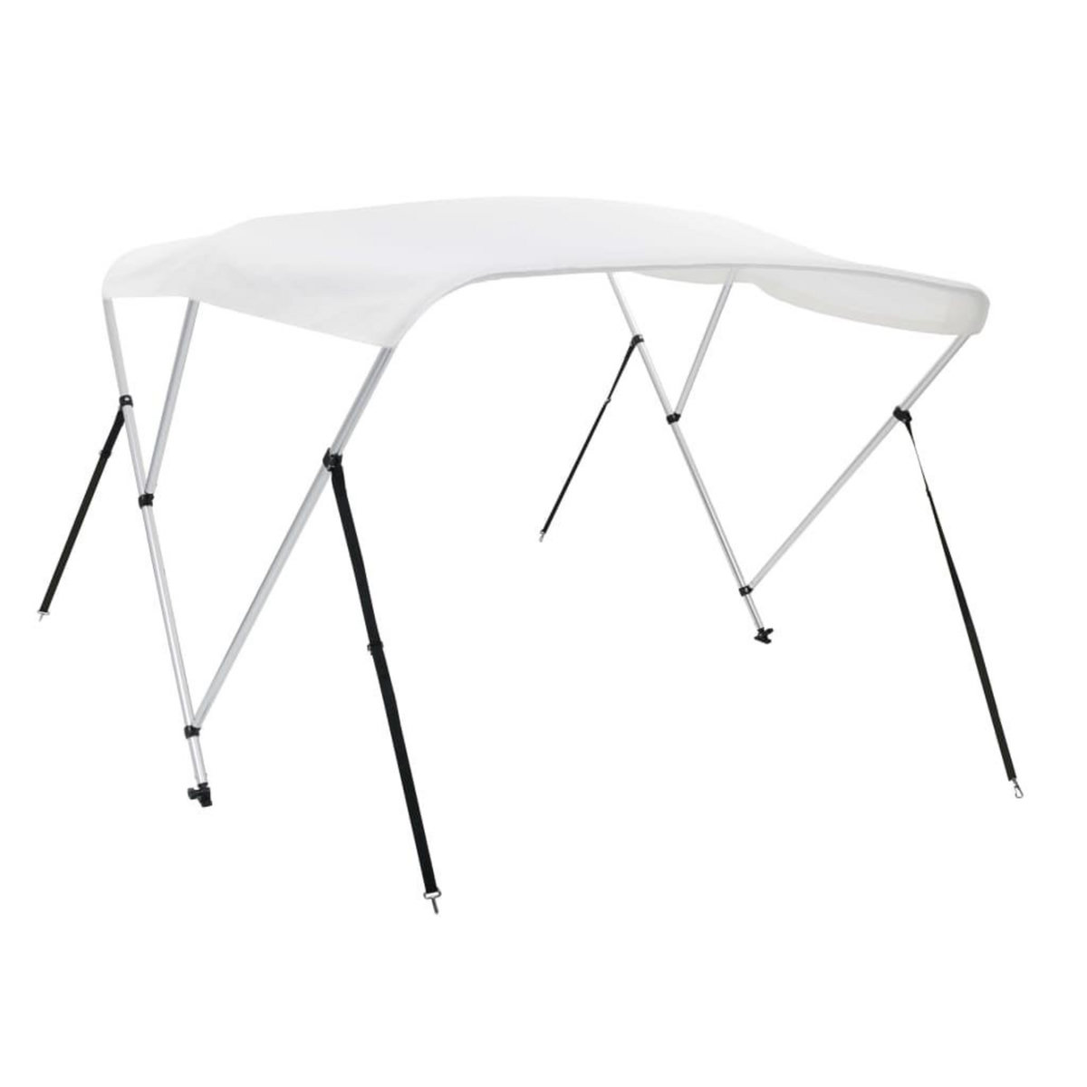 VIDAXL Auvent bimini a 3 arceaux Blanc 183x180x137 cm