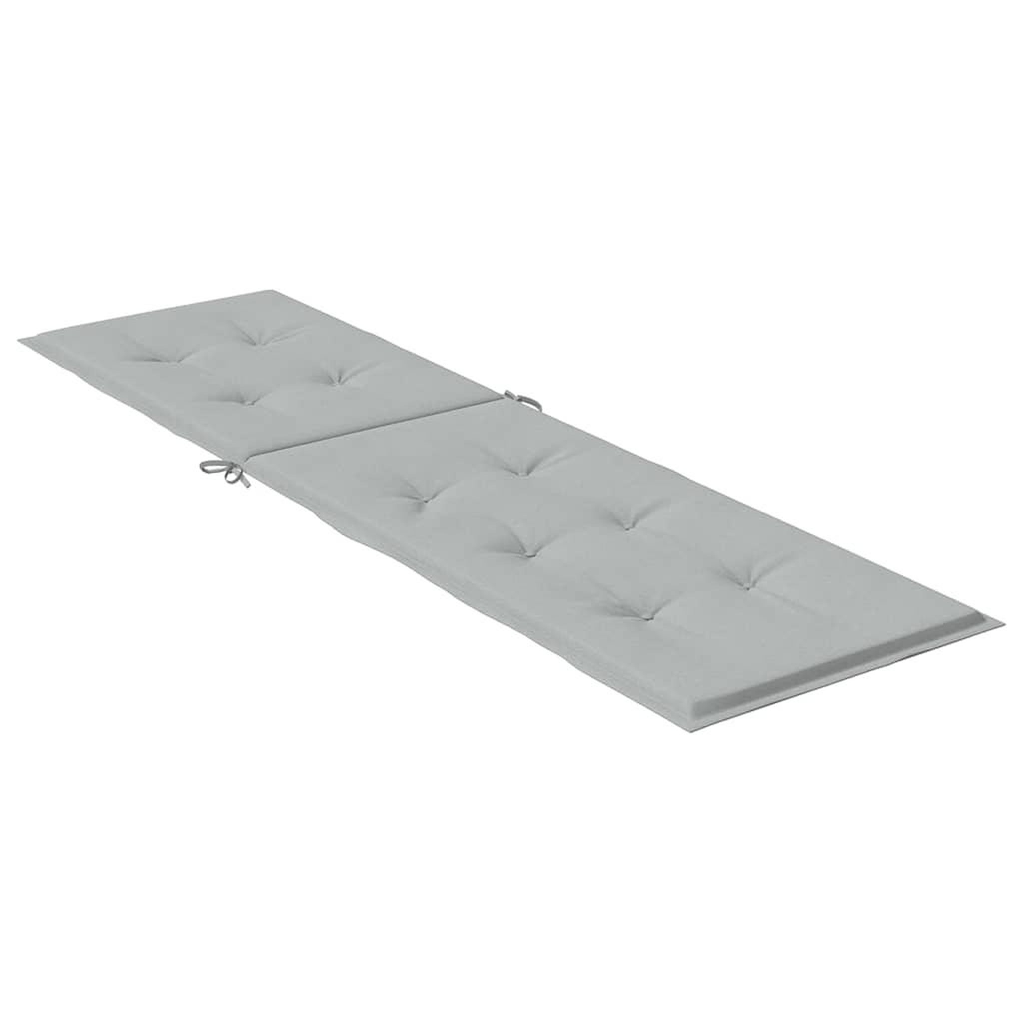 Voir la diapositive 4 : VIDAXL Coussin de chaise longue gris clair melange (75+105)x50x3 cm