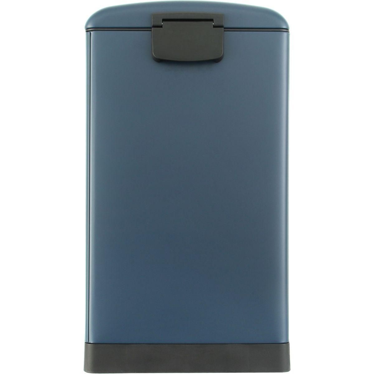 ESSENTIEL B Poubelle manuelle rectangulaire 30L à pédale bleue