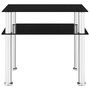 Voir la diapositive 2 : VIDAXL Table d'appoint Noir 45x50x45 cm Verre trempe
