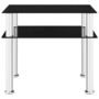 Voir la diapositive 2 : VIDAXL Table d'appoint Noir 45x50x45 cm Verre trempe