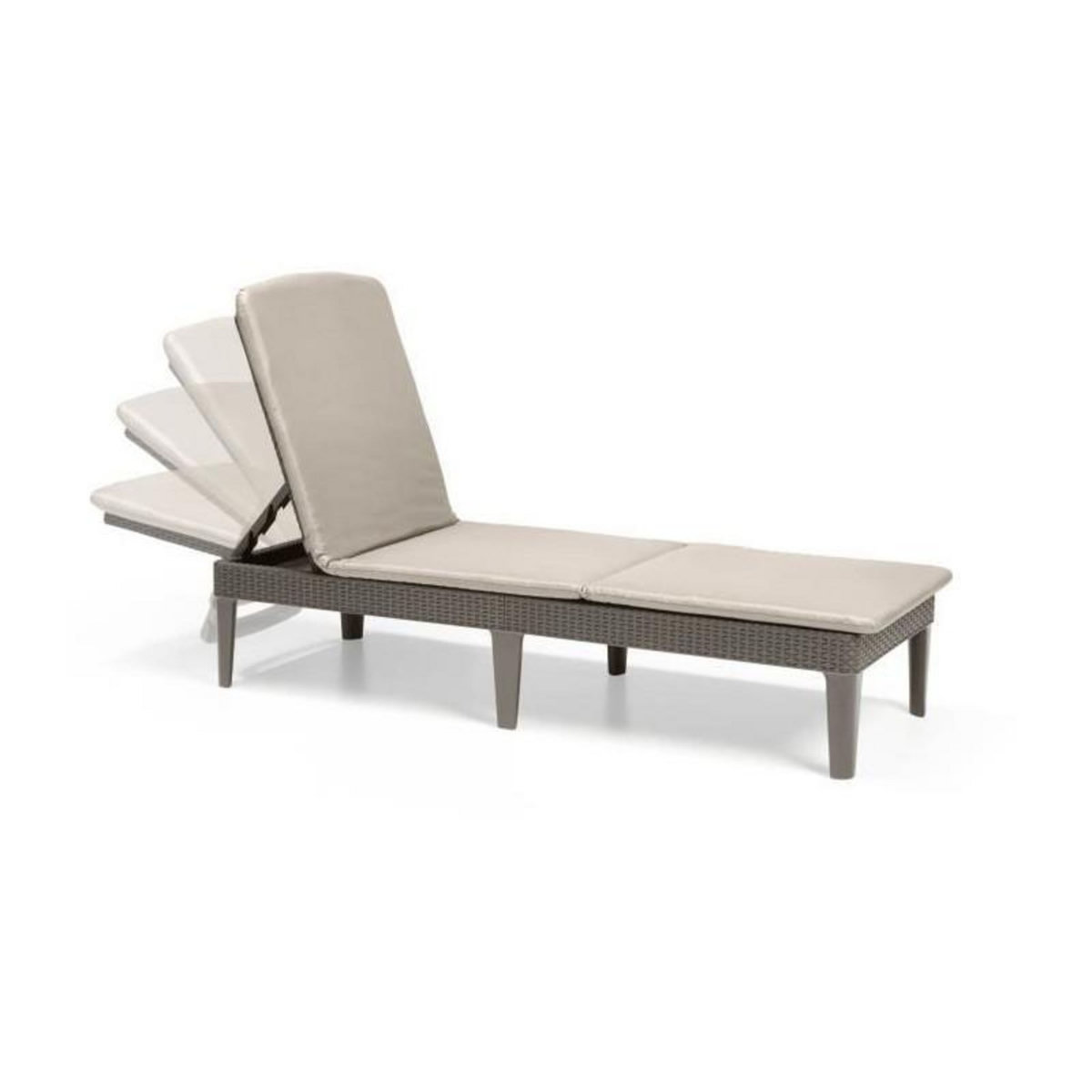 ALLIBERT by KETER Allibert by KETER - Jaipur - Bain de soleil - Résine imitation rotin tressé - Cappuccino