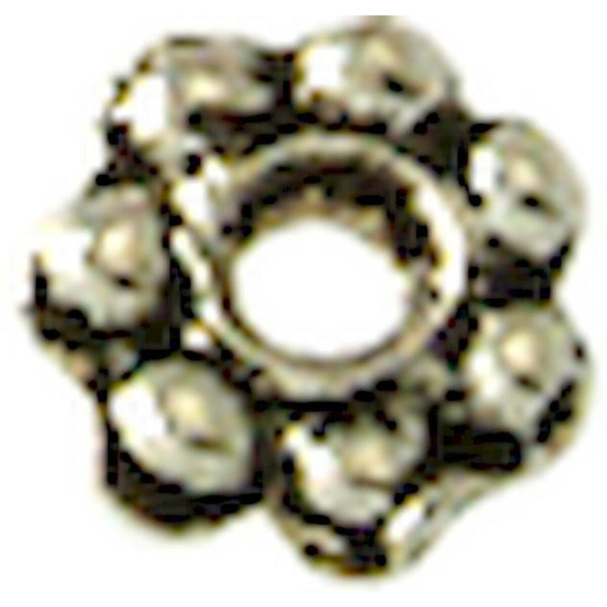 MegaCrea Perle rondelle métal Ø5 mm Rond Argenté (lot de 10)