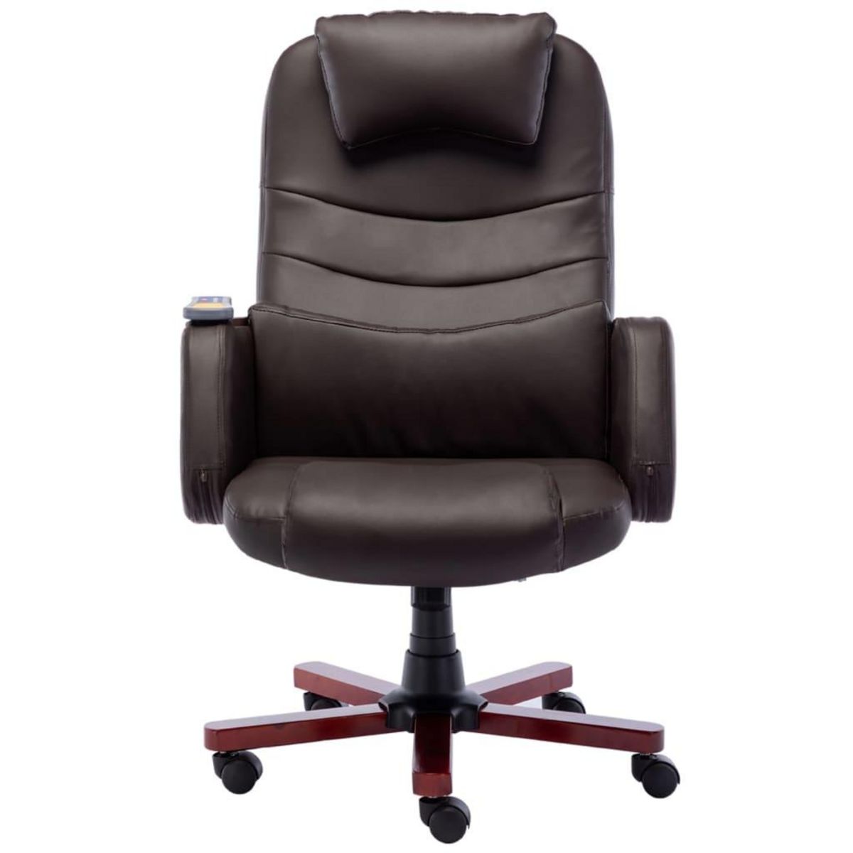 VIDAXL Chaise de bureau de massage Marron Similicuir