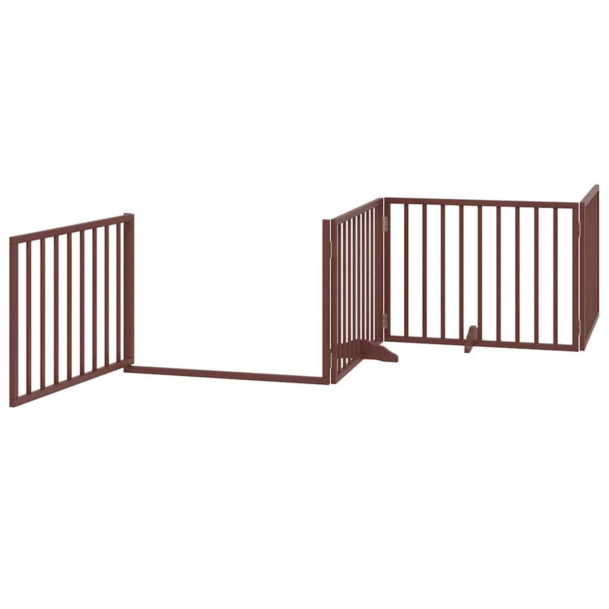 Voir la diapositive 4 : VIDAXL Barriere pour chien porte pliable 10 panneaux bois de peuplier