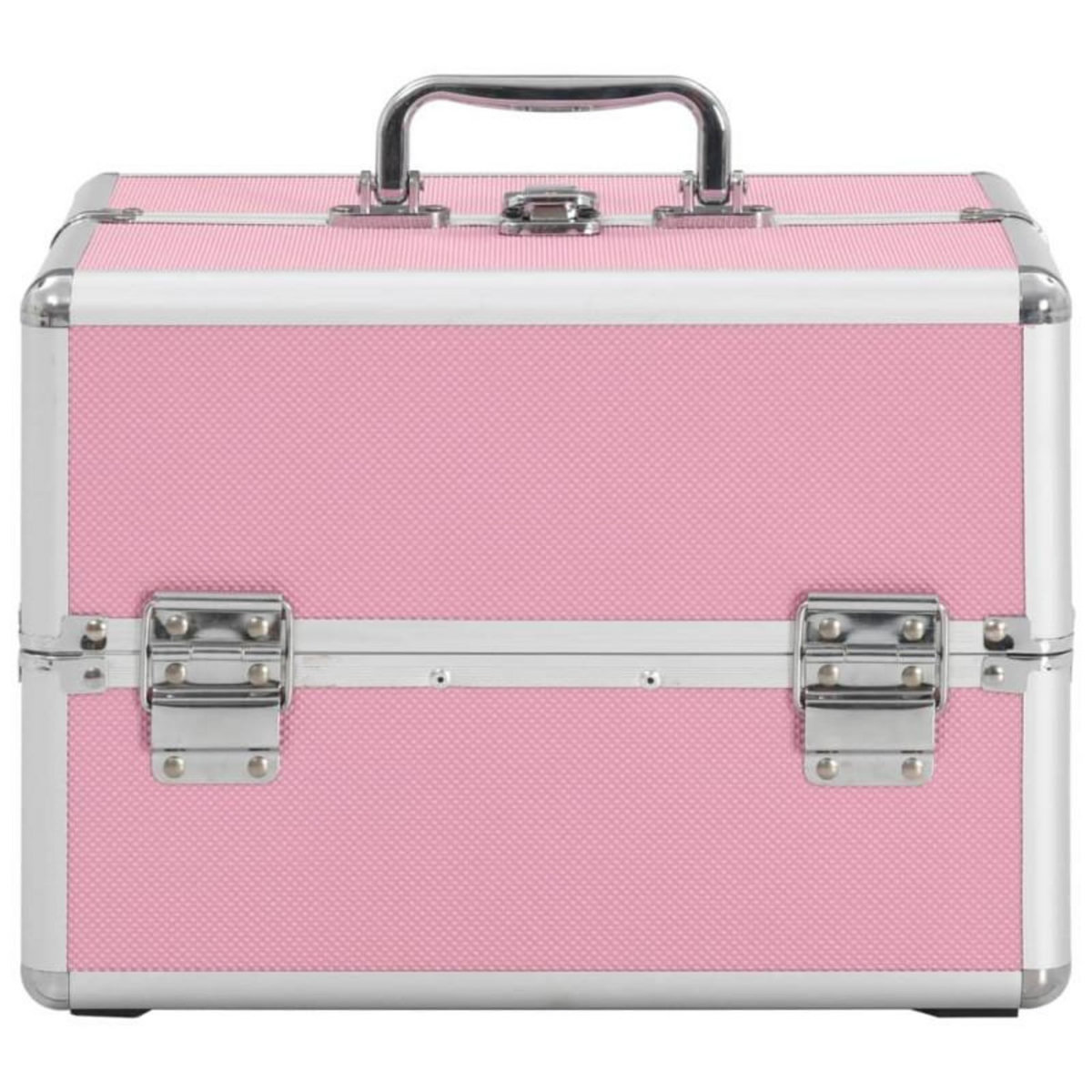 VIDAXL Mallette à maquillage 22x30x21 cm Rose Aluminium