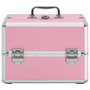 Voir la diapositive 3 : VIDAXL Mallette à maquillage 22x30x21 cm Rose Aluminium