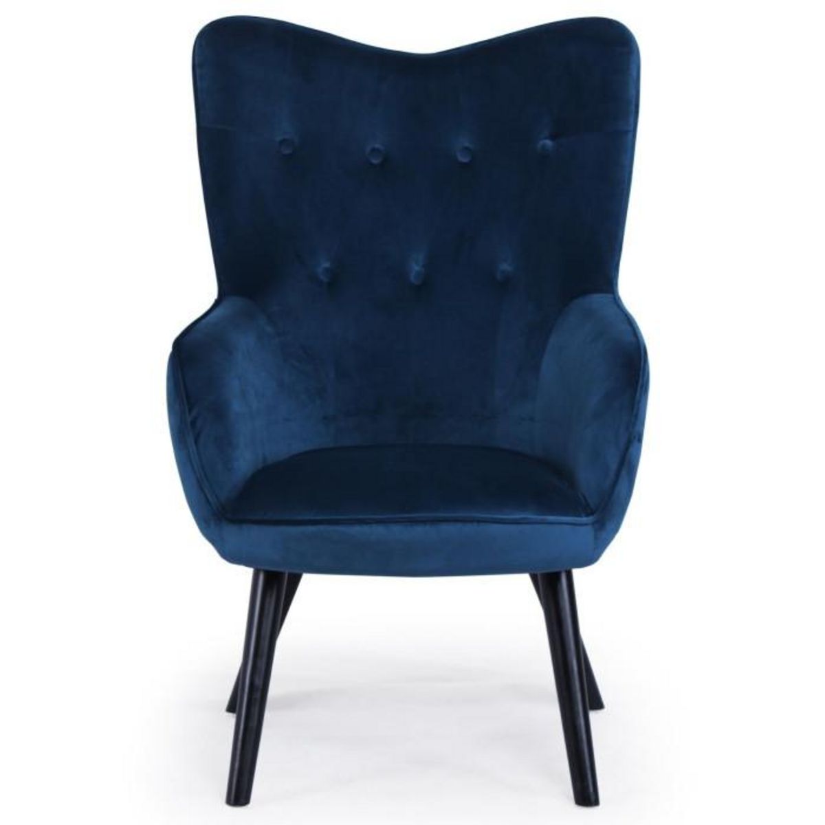Paris Prix Fauteuil Scandinave Velours  Vianey  100cm Bleu