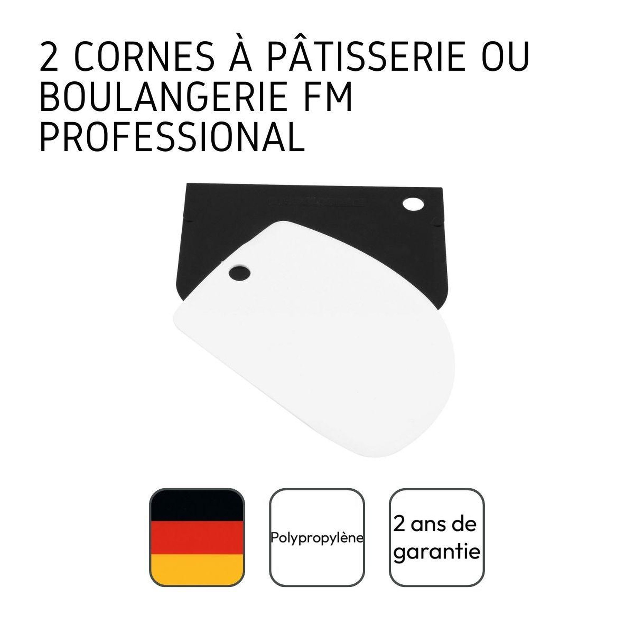 Voir la diapositive 4 : FM PROFESSIONAL Lot de 2 cornes à pâtisserie fm professional