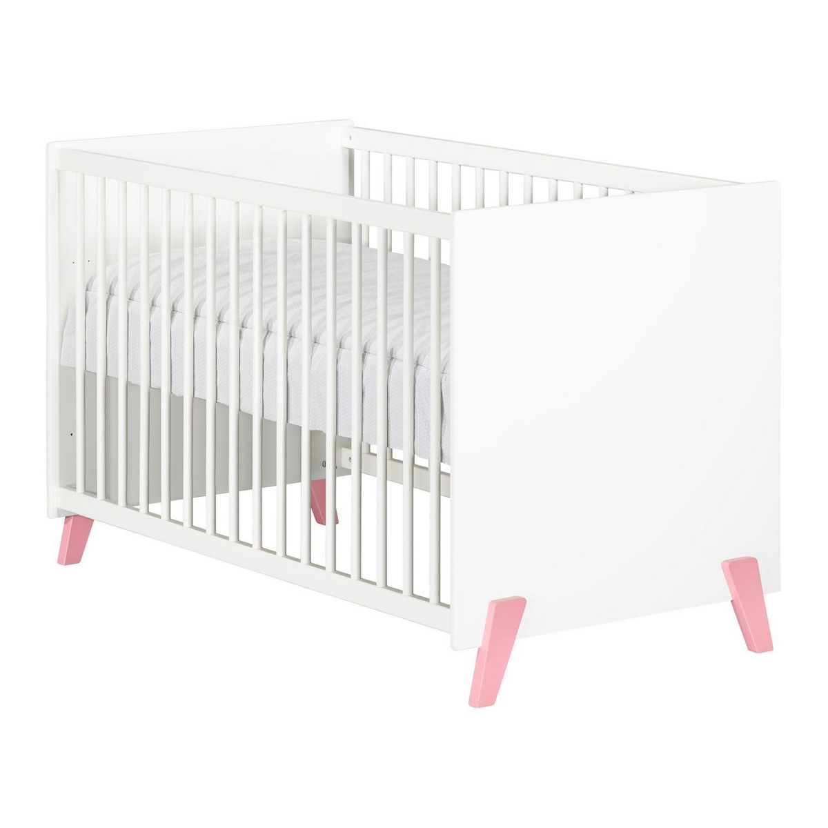 BABY PRICE  Lit bébé sommier réglable 60x120cm JOY coloris rose 