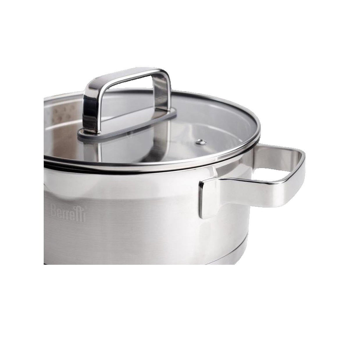 MISTRAL Casserole Mistral en acier inoxydable 18/10 avec couvercle en verre trempé 26 cm