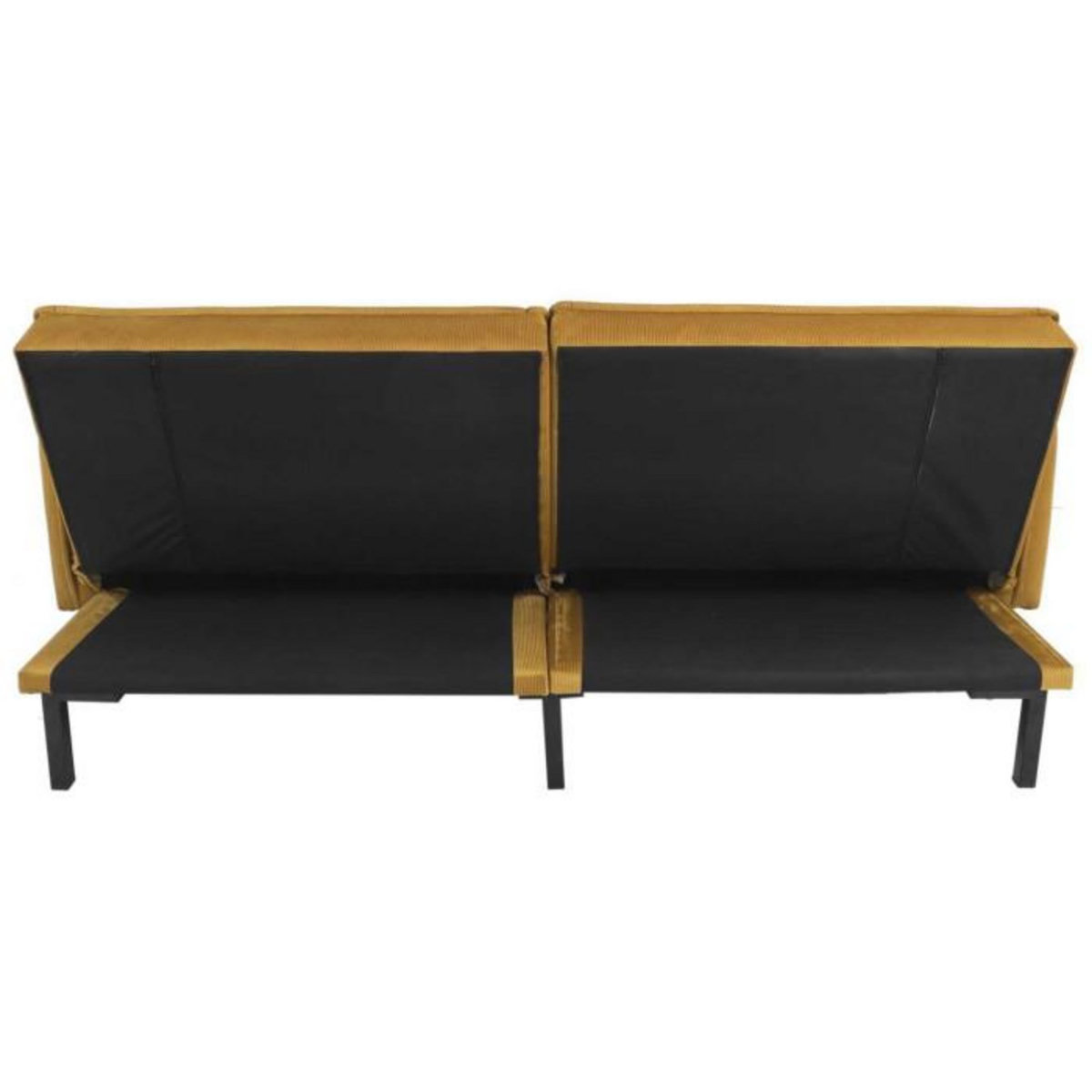 Paris Prix Canapé Convertible en Velours  Giulia  198cm Jaune