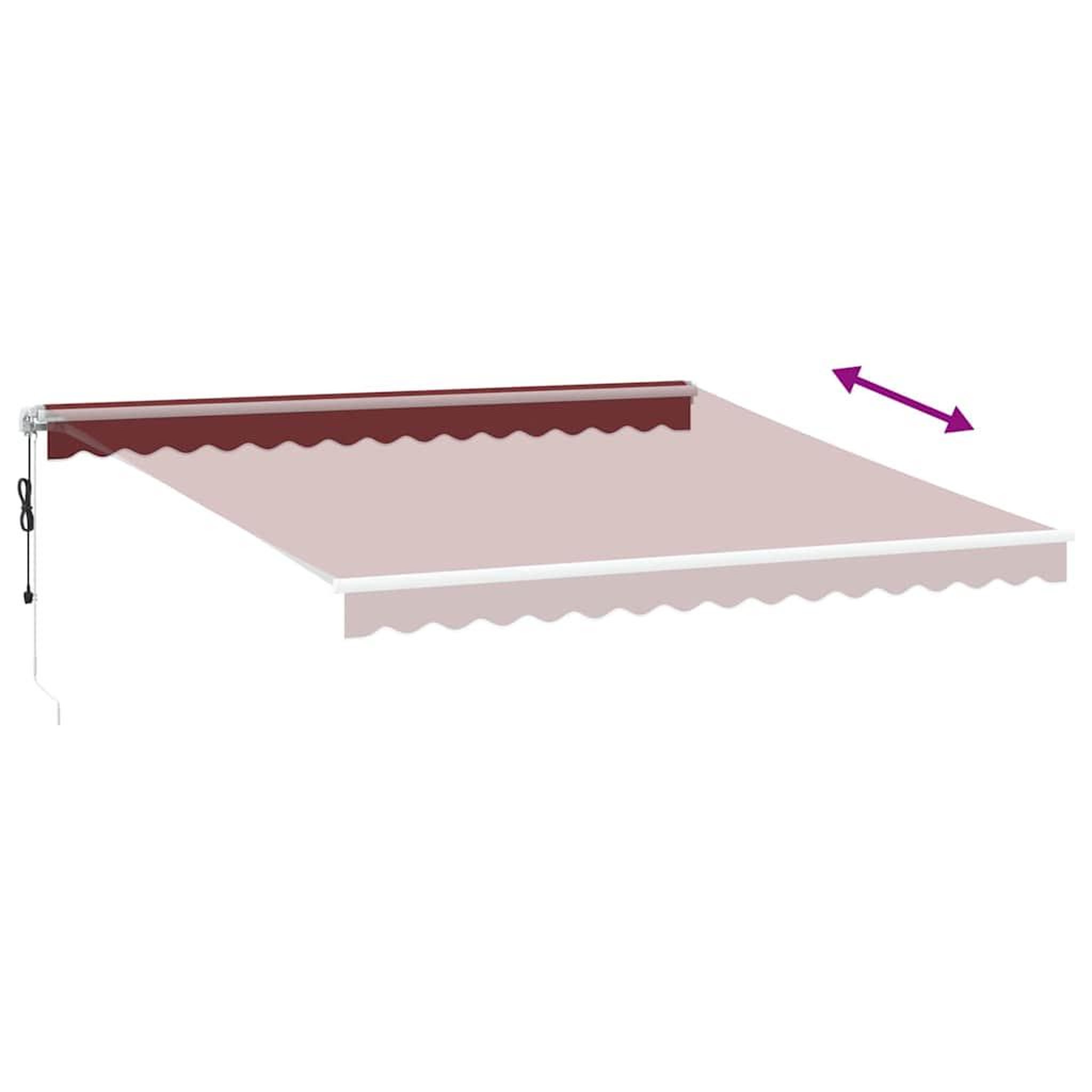 Voir la diapositive 5 : VIDAXL Auvent retractable automatique bordeaux 400x300 cm