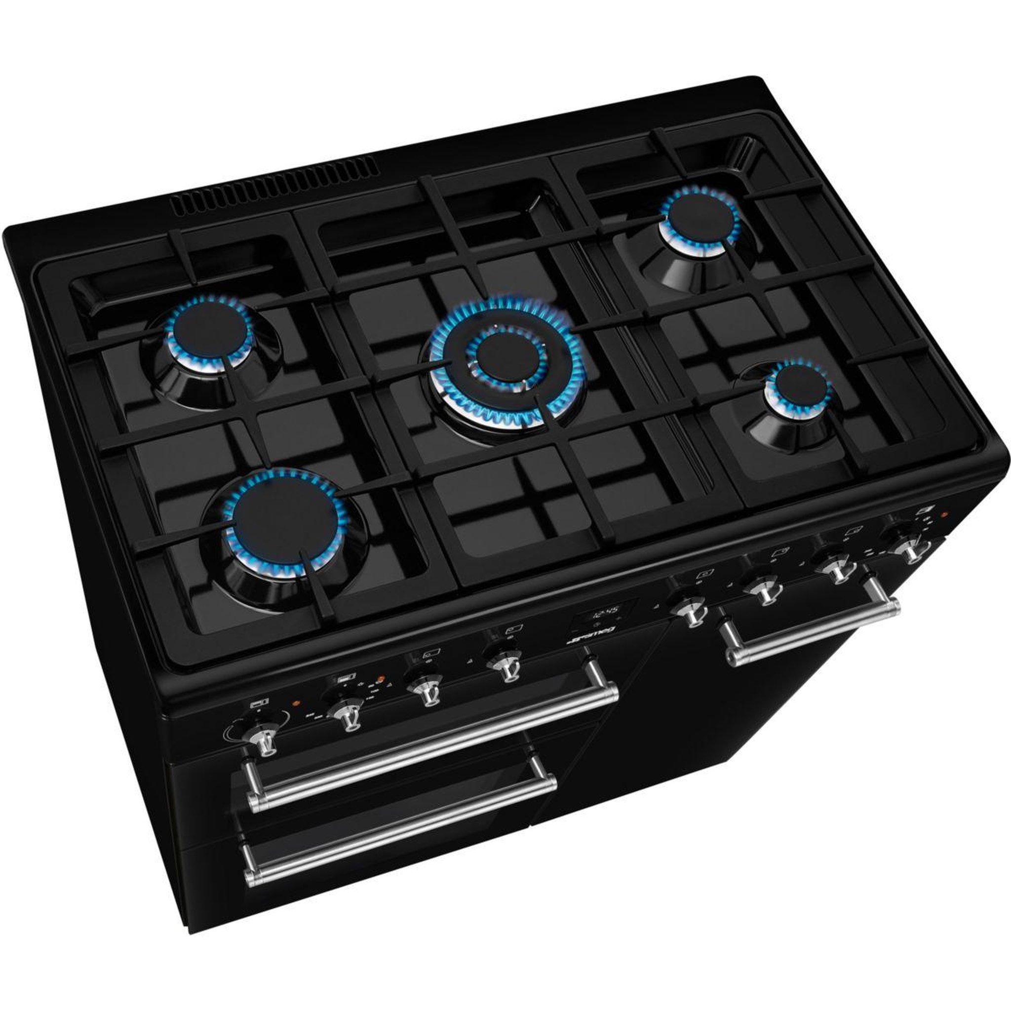 Voir la diapositive 4 : SMEG Piano de cuisson gaz cx93gmbl
