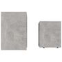 Voir la diapositive 5 : VIDAXL Ensemble de table basse Gris béton 48x30x45 cm Bois ingénierie