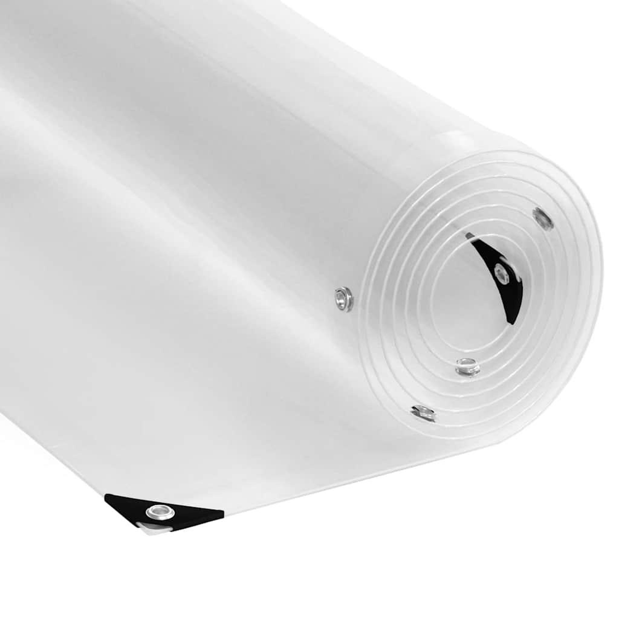 VIDAXL Bache transparente avec œillets 5x10 m PVC