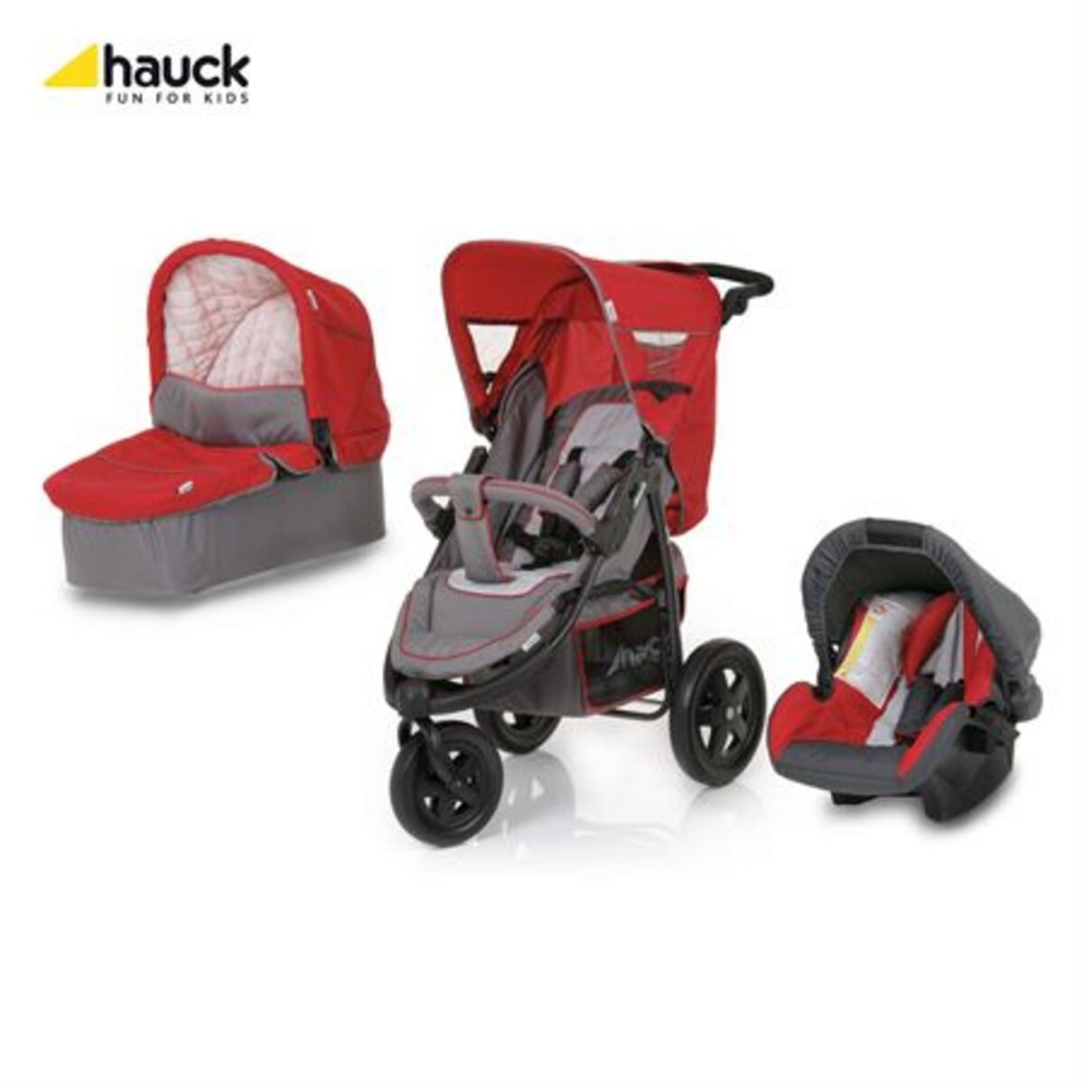 Poussette trio hauck 3 roues online