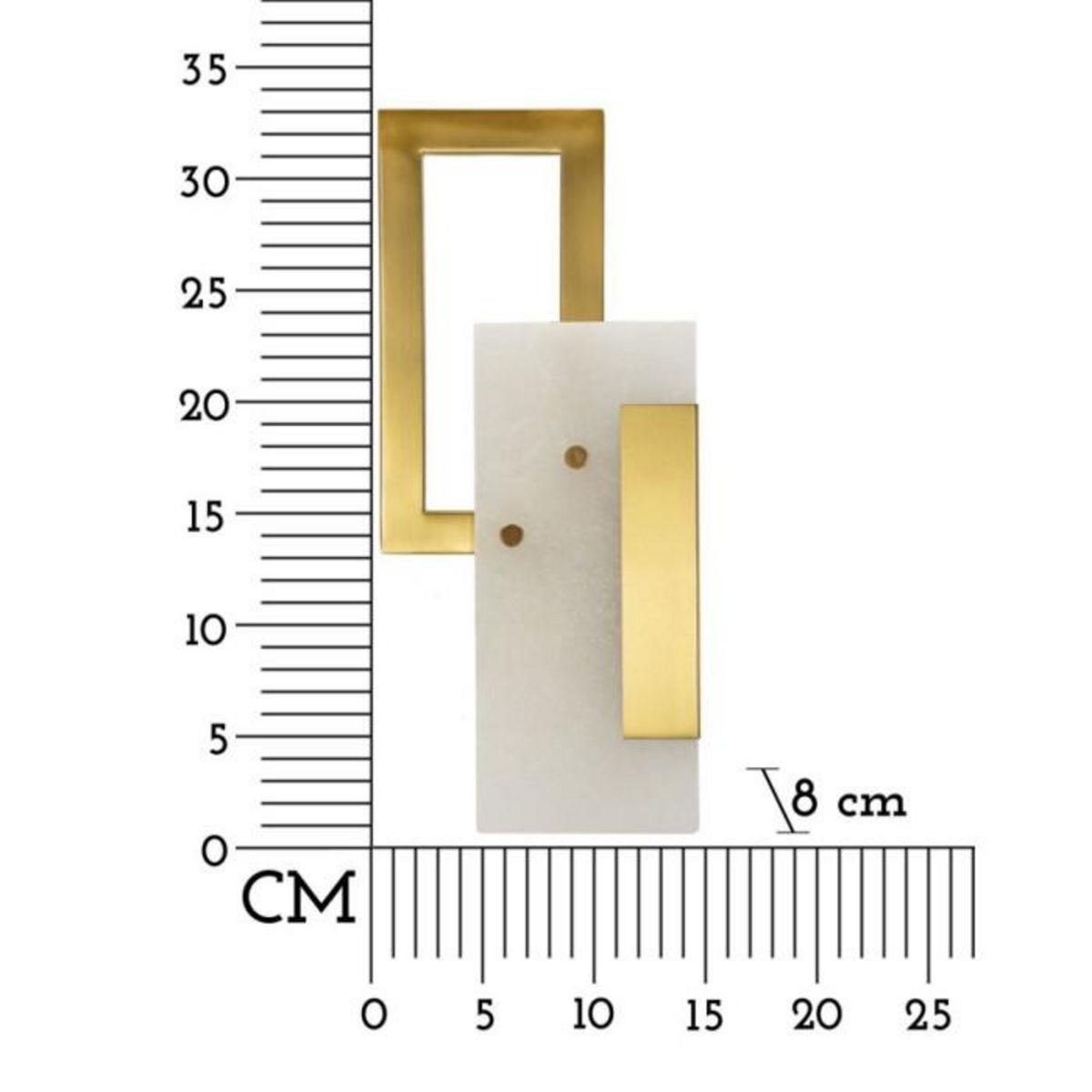 Paris Prix Applique Murale Design en Verre  Cube  33cm Or