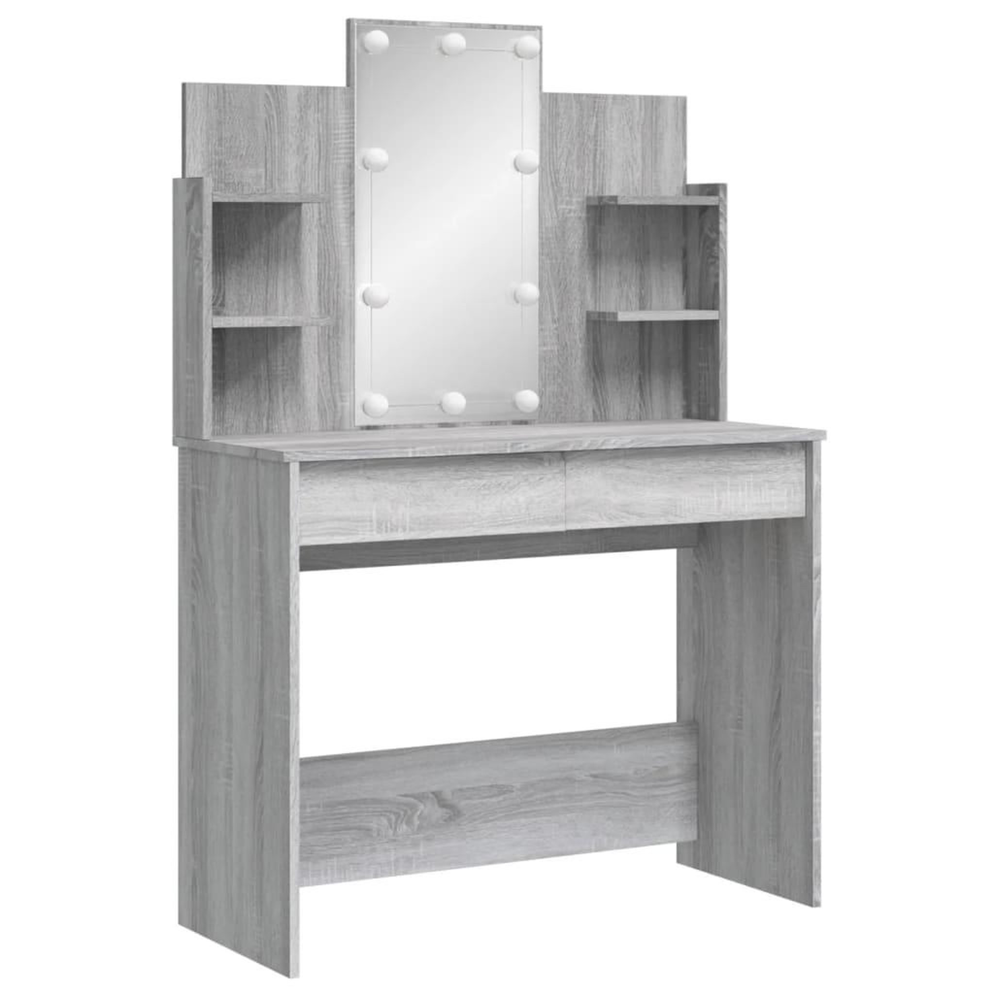 Voir la diapositive 3 : VIDAXL Coiffeuse avec lumieres LED sonoma gris 96x40x142 cm