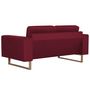 Voir la diapositive 4 : VIDAXL Canape a 2 places Tissu Rouge bordeaux