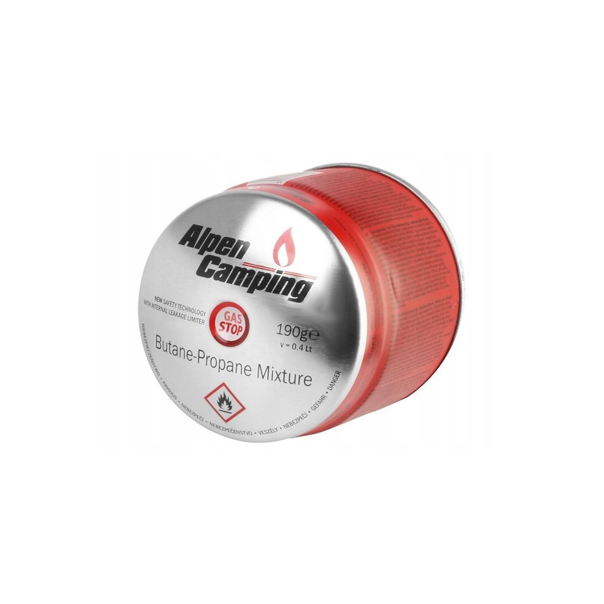 Voir la diapositive 2 : ALPENTECH Pack de 12 cartouches de gaz 190g perçable butane propane sécurité stop-gaz alpentech