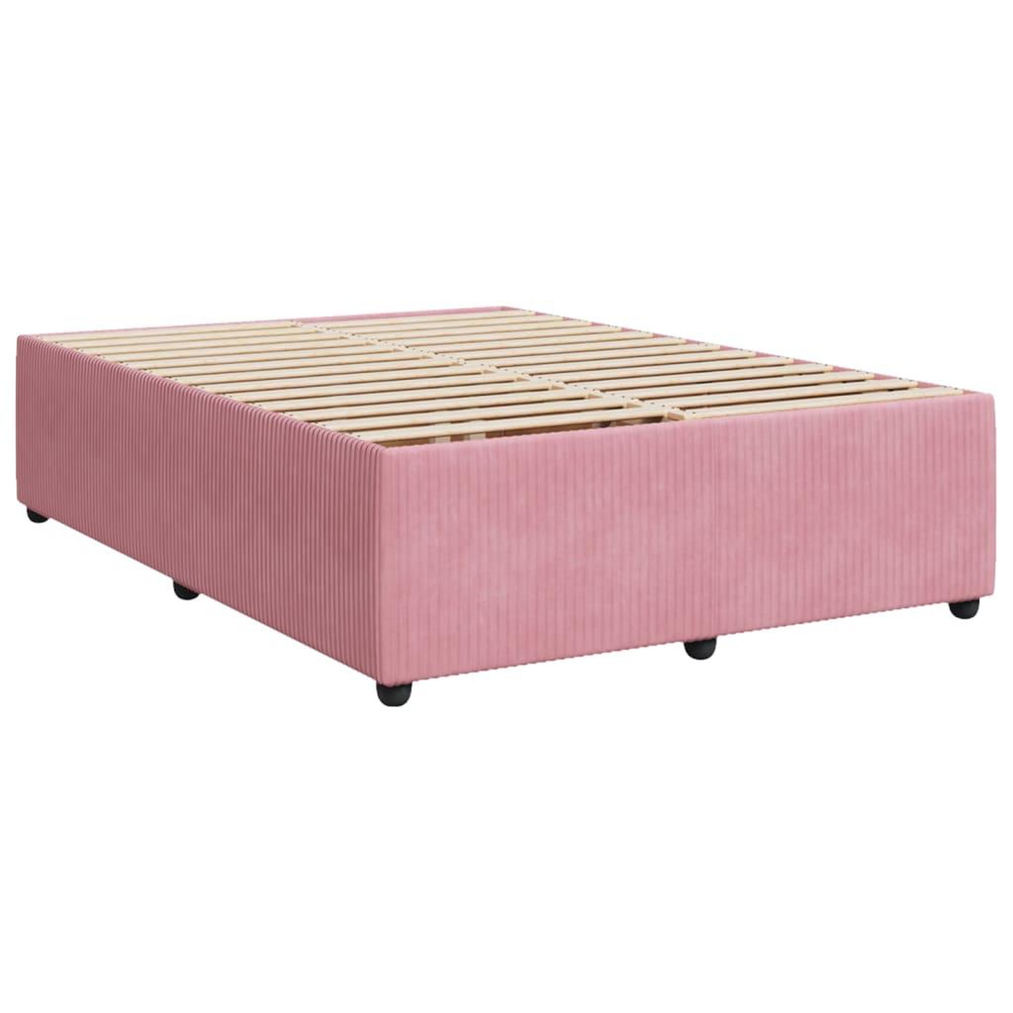 Voir la diapositive 3 : VIDAXL Cadre de lit sans matelas rose 140x200 cm velours