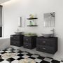 Voir la diapositive 3 : VIDAXL Mobilier de salle de bain avec lavabo 7 pcs Noir