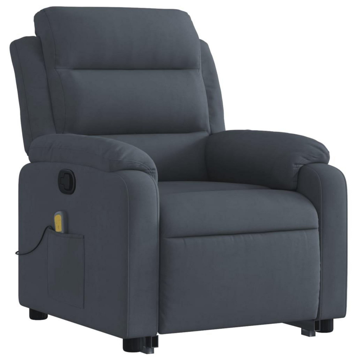 VIDAXL Fauteuil de massage inclinable Gris fonce Velours