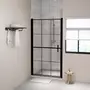 VIDAXL Porte de douche verre trempe 100x178 cm noir