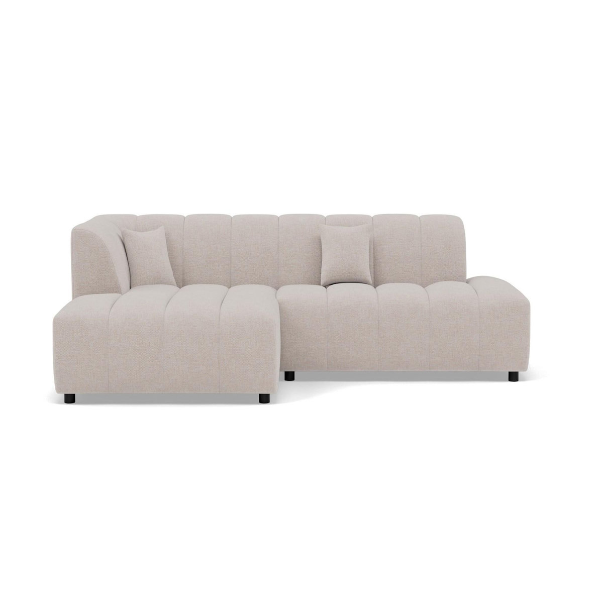 LISA DESIGN Curtis - canapé d'angle gauche 4 places sans accoudoir en tissu texturé