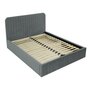 Voir la diapositive 1 : BEST MOBILIER Stuart - lit coffre - 140x200 cm - sommier inclus - en velours