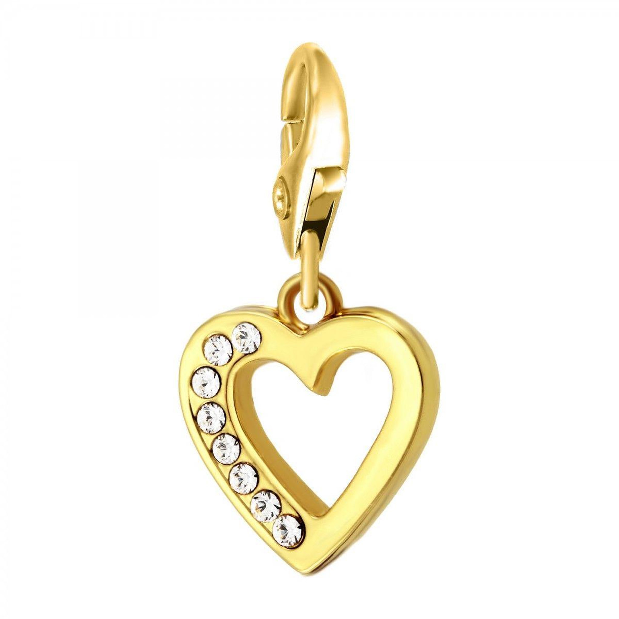 SC CRYSTAL Charm Coeur SC Crystal orné de Cristaux scintillants