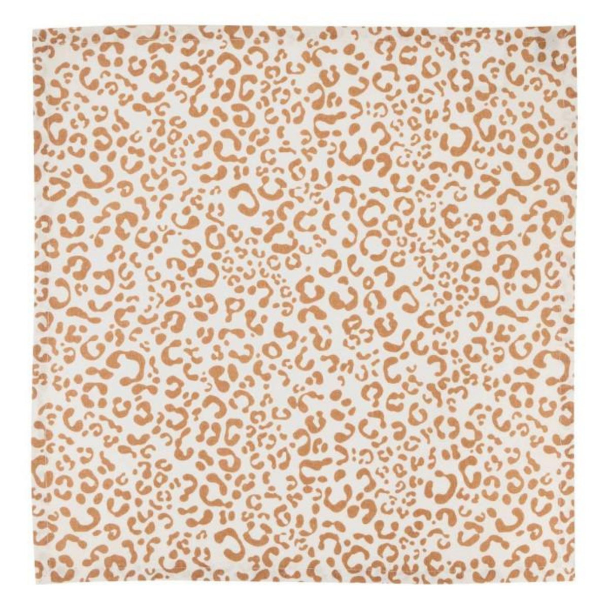 ATMOSPHERA Lot de 4 Serviettes de Table  Leopardi  40x40cm Beige
