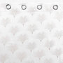 Voir la diapositive 2 : Paris Prix Rideau Voilage à Œillets Imprimé Métallisé  Arcadie  140x240cm Blanc