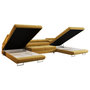 Voir la diapositive 3 : BEST MOBILIER Ayden - canapé panoramique en u 7 places convertible avec coffre et têtières réglables en tissu