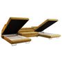 Voir la diapositive 3 : BEST MOBILIER Ayden - canapé panoramique en u 7 places convertible avec coffre et têtières réglables en tissu