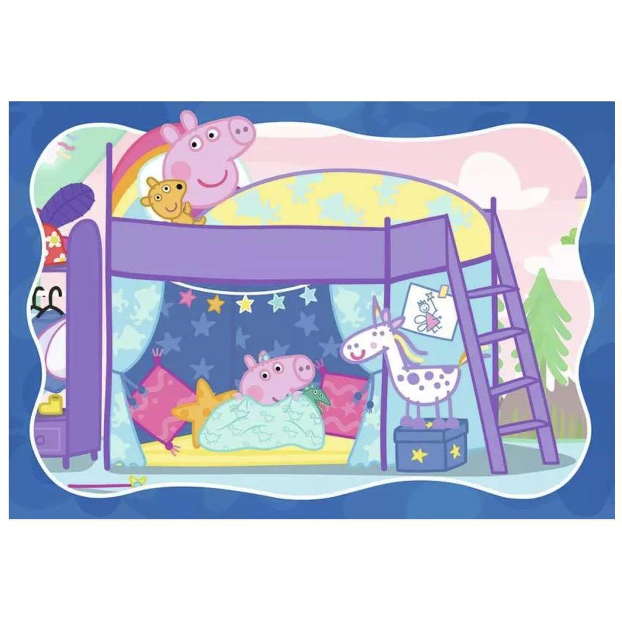 Voir la diapositive 3 : RAVENSBURGER Puzzles enfants 2x24 pieces - peppa pig - bonne nuit peppa