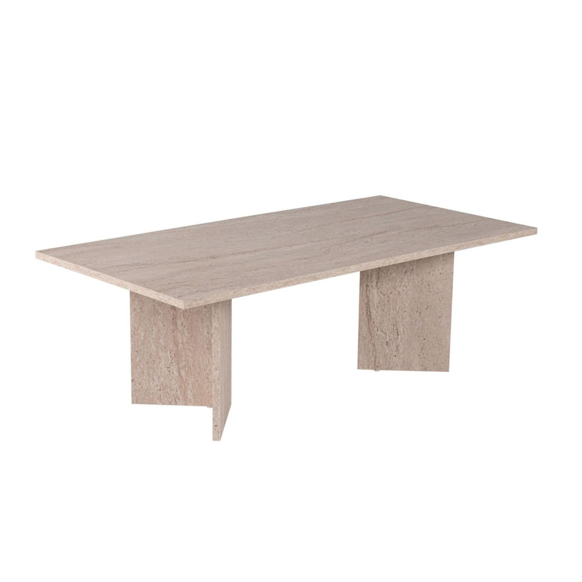 CONCEPT USINE Table basse rectangulaire effet travertin 119x60cm TOPI