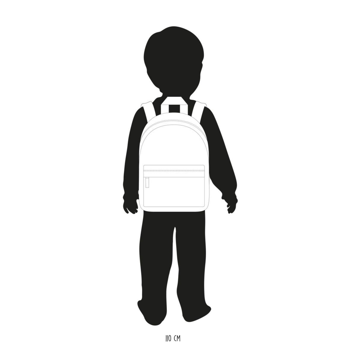 Sac maternelle avec pochette avant motifs zébres