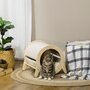 PAWHUT Maison pour chat design - niche chat panier chat - coussin amovible, grattoir jute naturelle - panneaux aspect bois clair