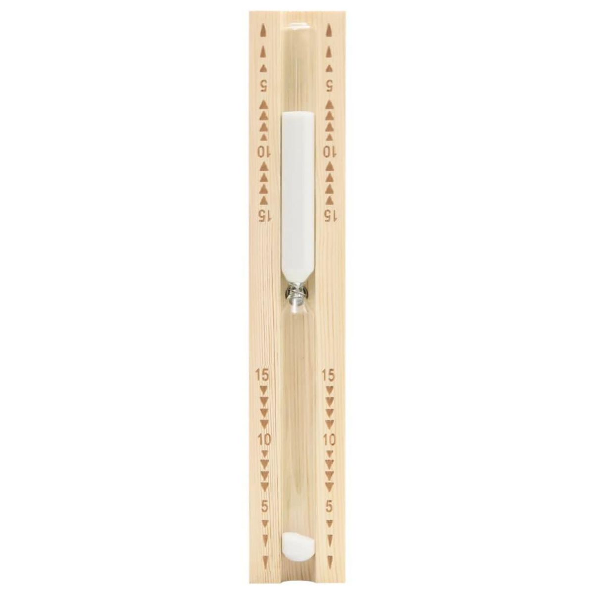 VIDAXL Minuterie a sable pour sauna 15 minutes Bois massif de pin