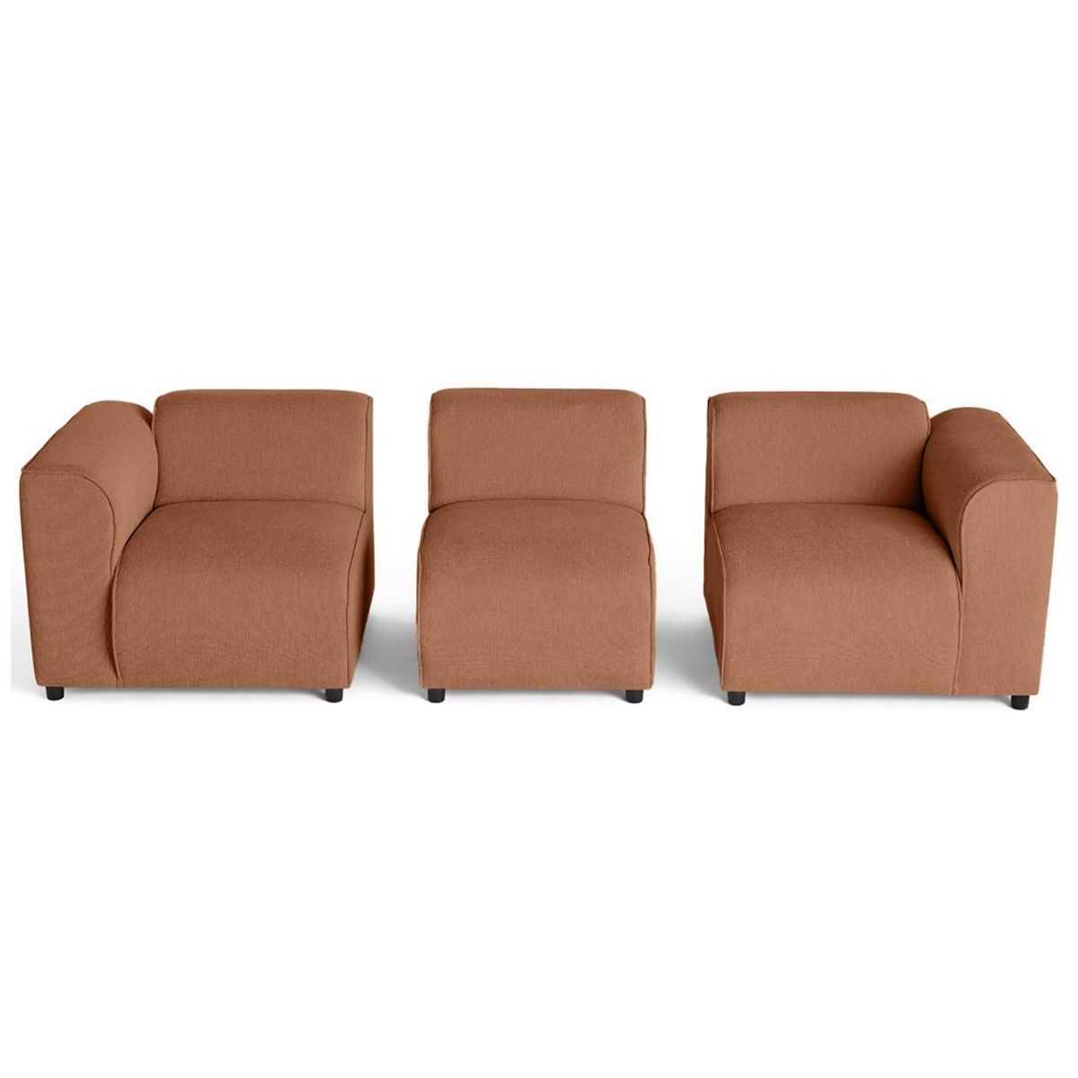 LISA DESIGN Suaro - canapé modulable 3 places en tissu texturé