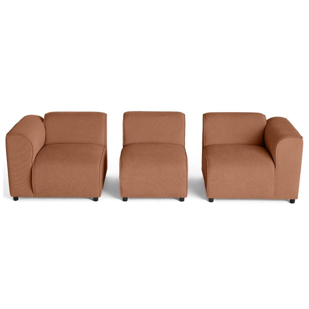 LISA DESIGN Suaro - canapé modulable 3 places en tissu texturé