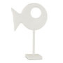 Voir la diapositive 1 : Paris Prix Statuette sur Pied  Figurine Poisson  39cm Blanc