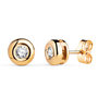 Voir la diapositive 1 : L'ATELIER D'AZUR Boucles d'Oreilles Solitaires Diamants de Synthèse 0.30 Carats - Or 18 Carats 750 Jaune