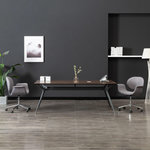VIDAXL Chaise pivotante de bureau Gris Tissu